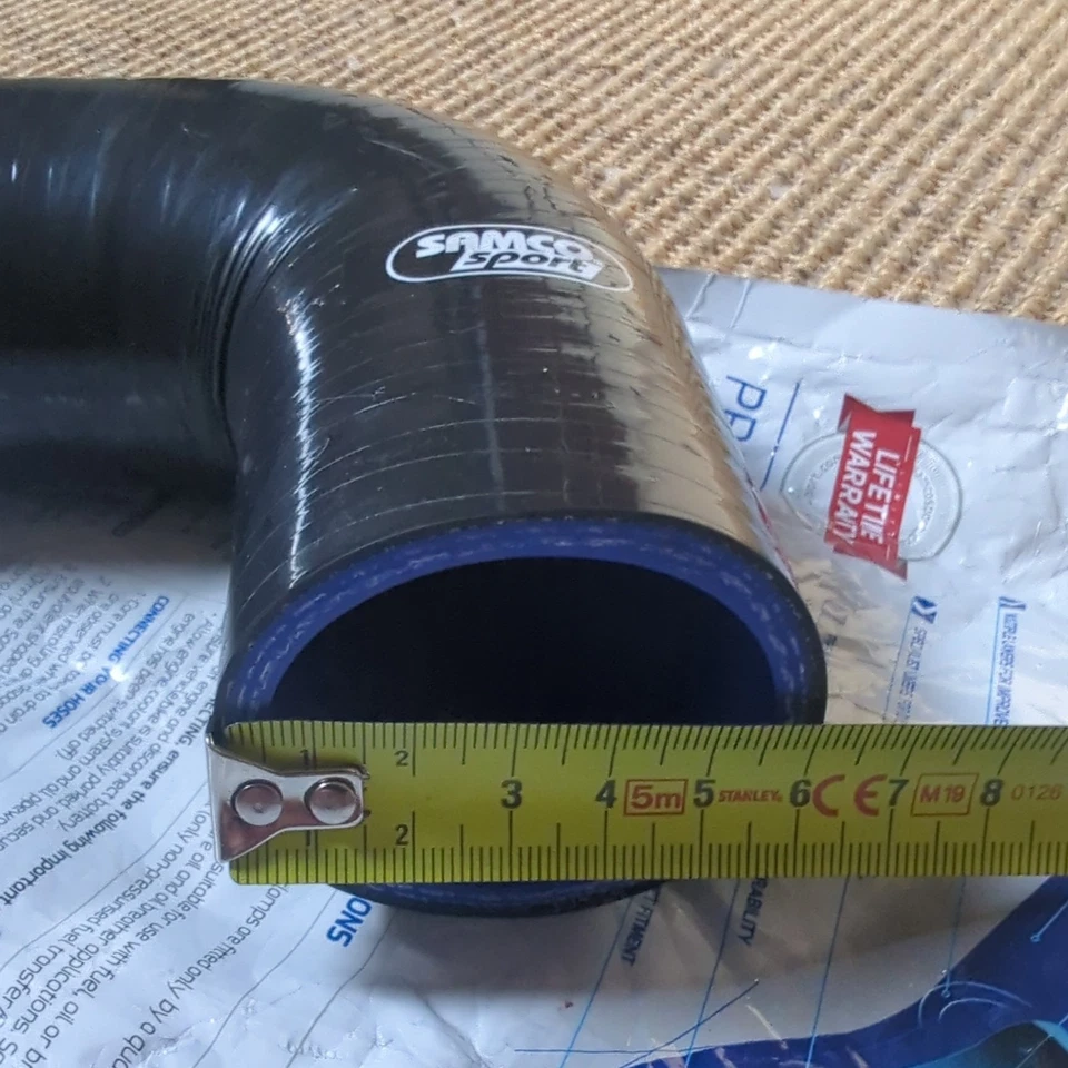 SAMCO SPORT #E90/51(BLACK) 2in 90 Deg Elbow Hose Black - Image 4 of 4