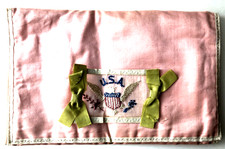 Borsa calzetteria vintage, ricamata USA Camp Humphreys, VA, US Corps of Engineers 7x11"
