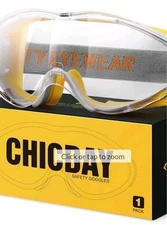 Chicday Safety Goggles for Men Women: Clear Safety Glasses with Adjustable...