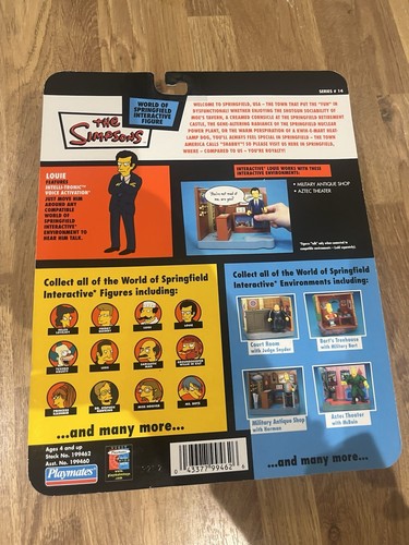 THE SIMPSONS SERIES 14 LOUIE WOS PLAYMATES INTERACTIVE FIGURE - Picture 8 of 13