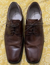 Florsheim Mens 11256-200 Brown Leather Square Toe Oxford Dress Shoes Size 11.5 D