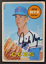 Rich Nye Chicago Cubs Autographed 1969 Topps #88 Signed Auto Baseball Card