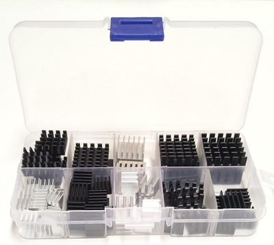#ad Easycargo 100pcs Heatsink Assortment Kit Small Cooler Aluminum Heat Sink Set for $15.63