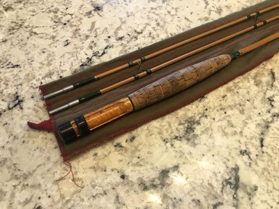 BEAUTIFUL VINTAGE BAMBOO FLY ROD -- RESTORED 5' 10'' WITH 2 TIP SECTIONS -- 5/6WT