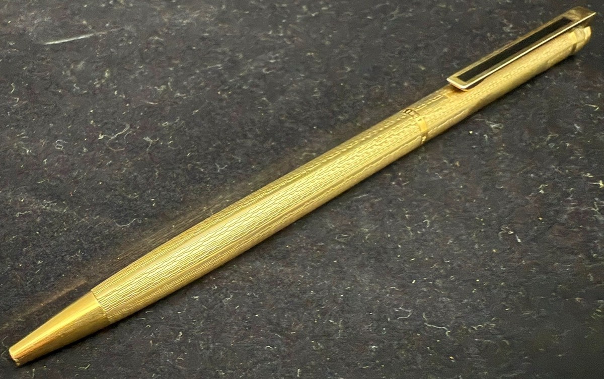 o'o'o . Vintage . . COLIBRI Ballpoint PEN . . Gold Toned . . Made