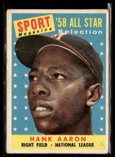 1958 Topps Hank Aaron All Star VG Set Break #488