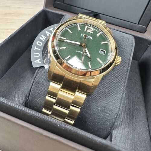 NEU✅ LIMITIERTE EDITION✅FOSSIL HERITAGE AUTOMATIK GOLD GRÜN ME3235 UHR $ 295 - Bild 6 von 12