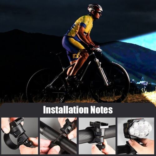 Super Bright 8 LED Bike Light USB Rechargeable Bicycle Front Headlight Waterprof - Picture 11 of 14