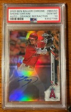2020 Topps SHOHEI OHTANI #BBASO Ben Baller Orange Ref Auto 05/25 PSA 10 GEM MINT