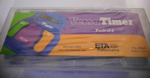 VERSA Timer Stop Pack 6 ETA Cuisenaire Educational Science Lab New in Box