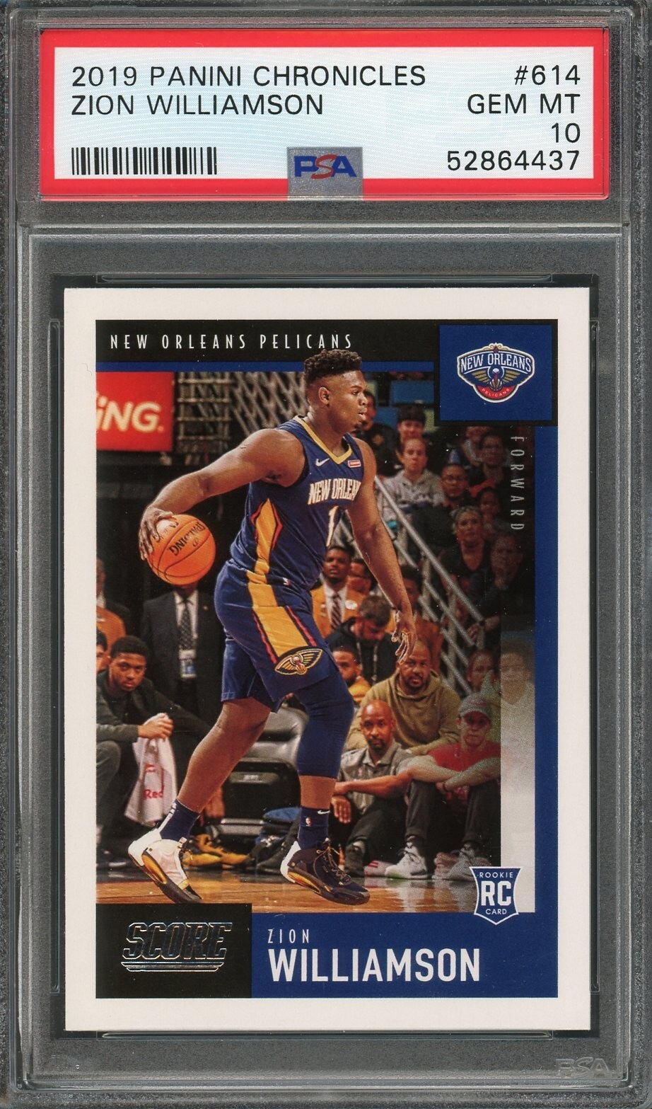 Zion Williamson 2019 Panini Chronicles "Score" Rookie #614 ** PSA 10 ** GEM MINT