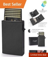 Minimalist Card Wallet with Magnetic Closure - Stylish RFID Protection