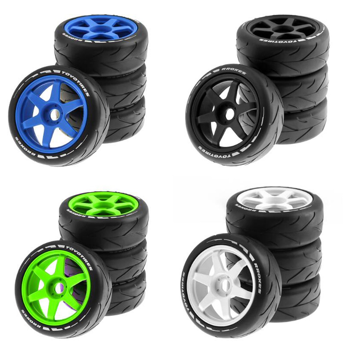 1/10 RC ホイール 1/8 Rc Car On-road Wheels & Tires Set For Kyosho Inferno Gt1 Gt2