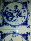 Vintage 6in X 6in Blue Holland Ceramic Tile Made In Belgium — photo 4