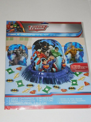 Justice League Superman Batman Birthday Party Table Swirl Decorations Game - Picture 15 of 22