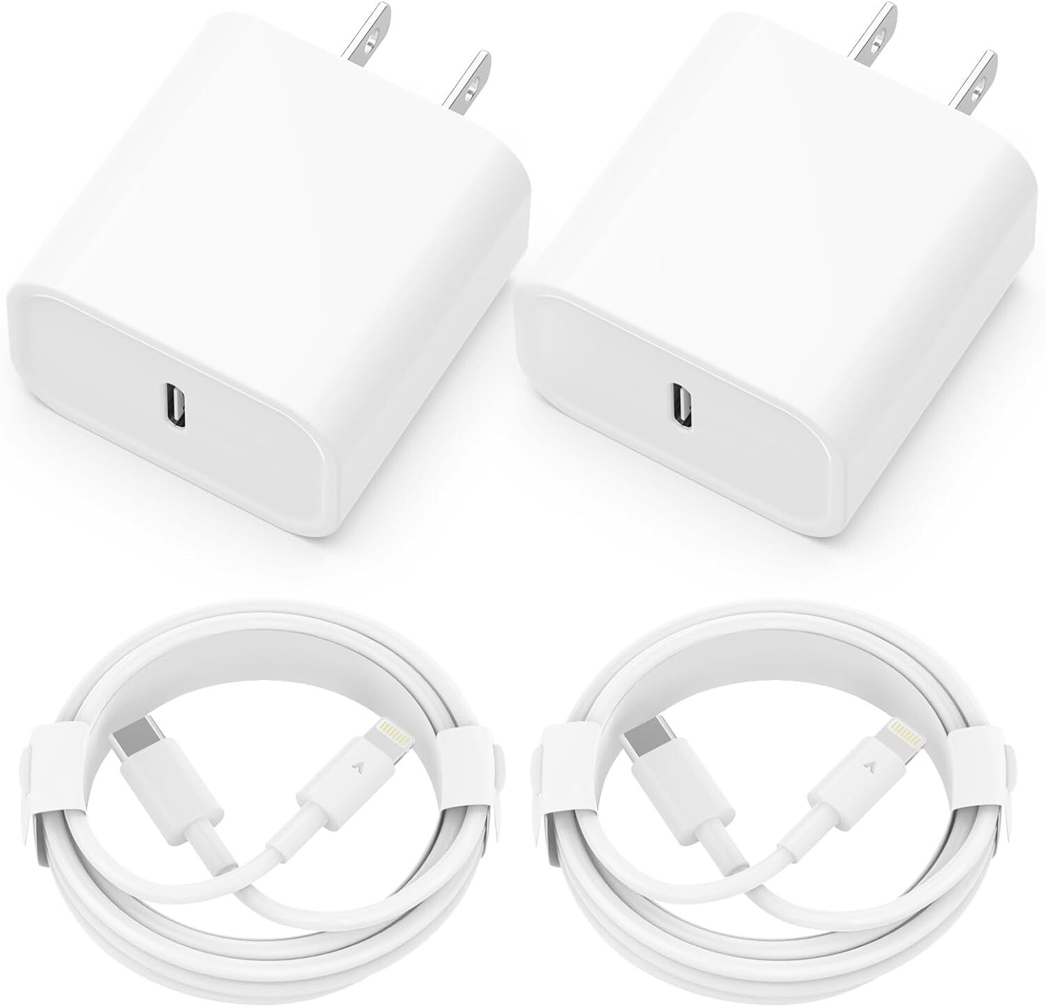 Phone Charger [MFi Certified] 2 Pack 20W PD USB C Wall Fast Charger Adapter