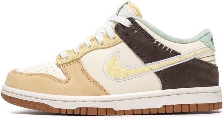 Big Kids Nike Dunk Low Coconut Milk/Soft Yellow-Sail (HQ3474 171)