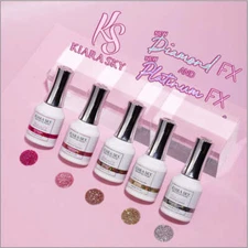 Kiara Sky Gel Polish Platinum & Diamond Fx Collection 0.5 oz/ 15 mL *Pick Any*