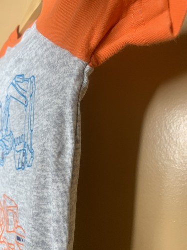 Kirkland Boys Size 10 Pajamas 2pc Set Round Neck Orange Gray Shorts Short Sleeve - Picture 10 of 20