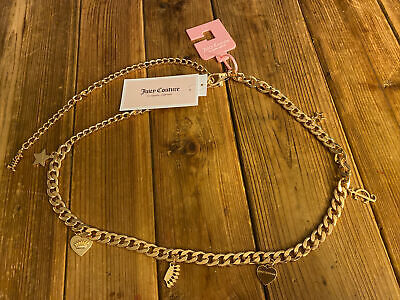 Juicy Couture Adjustable Gold Chain Belt W/ Rhinestone Juicy Couture Adjustable Gold Chain Belt W/ Rhinestone