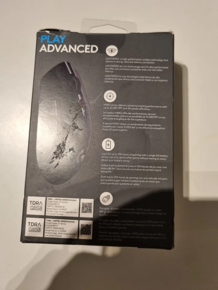 Logitech G305 LIGHTSPEED Wireless Gaming Mouse, HERO 12K Sensor, 12,000 DPI, 6 - - Image 3 of 3