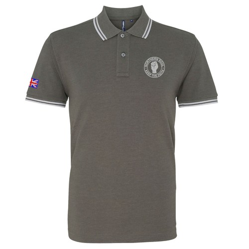 Men's Northern Soul Tipped Polo Shirt With Embroidered Fist Logo. Mod, Retro. - Picture 9 of 16