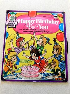 Vintage Happy Birthday to You 45 Record Peter Pan | eBay