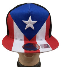 BANDERA DE PUERTO RICO Gorra de Béisbol Ajustable Snapback Sombreros Precio al por mayor LOTE 1-12