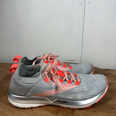 Brooks Running Shoes Womens 8.5 B Ricochet 2 Sneakers Gray Road Workout Gym