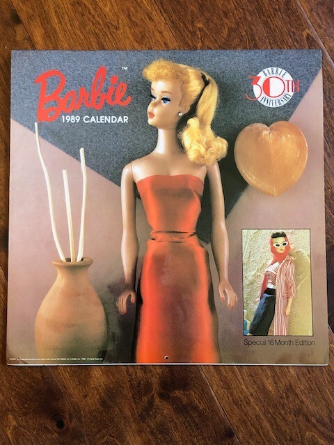 Vintage Mattel 1989 Barbie Calendar Special 16 Month 30th