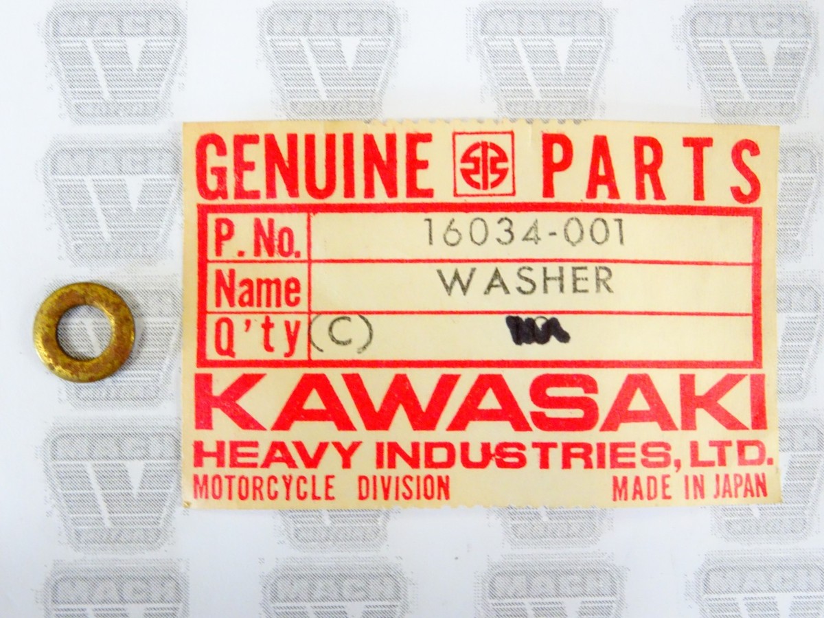 Kawasaki NOS NEW 16034-001 Main Jet Washer H1 H2 S1 S2 S3 A1 A7 BN