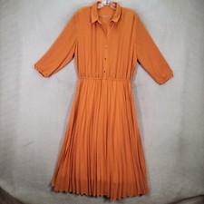 AbleTree Sunset Collar Flowy Sheer Pleated Fit Flare Women Dress Plus Size 2XL