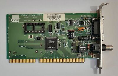 3COM EtherLink III 3C509 ISA Netzwerkkarte (BNC, Coax, retro, 1992)