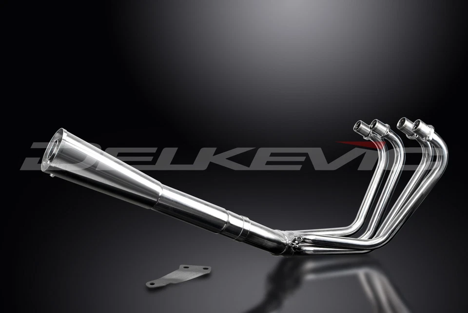 Silenciador de escape 4-1 de acero inoxidable Kawasaki GPZ1100 Uni-Trak ZX1100A 83-84 Foto 2 de 4