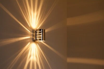 Wandleuchte Design Wandstrahler Chrom Flurlampe Leuchte Wandlampe Lampe Schalter