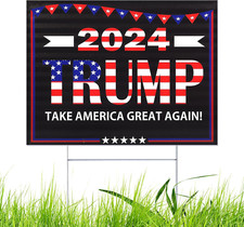 Donald Trump 2024 Yard Sign President 2024 17"x13" Waterproof Trump JD Vanz Maga