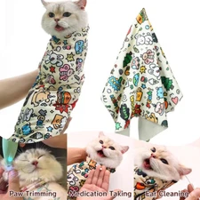 Cat Grooming Wrap Self-Adherent Anti-Scratch Restraint Bag for Trimming Cat Nail