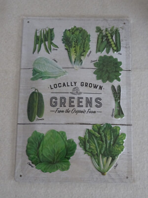 Greens - From the Organic Farm - Blechschild 20x30 stark geprägt