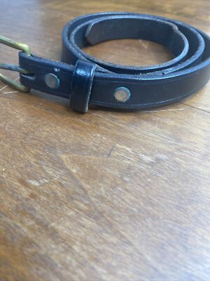 Tory English Bridle Leather Belt Black Women