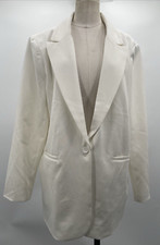 Liverpool Los Angeles Women's Button Front Oversized Porcelain Blazer Size Xl