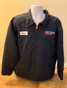 Cintas trabalho Jaqueta Azul Marinho Masculino Tamanho Xl Zip Up Cintura comprimento uniforme forrado Casaco | eBay