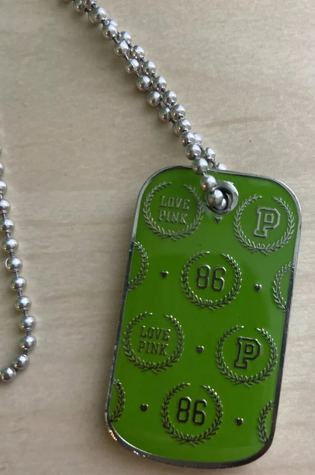 Collar ROSA VINTAGE ETIQUETA PERRO Edición Limitada VERDE Victoria's Secret ¡ÚLTIMO!! Foto 3 de 4