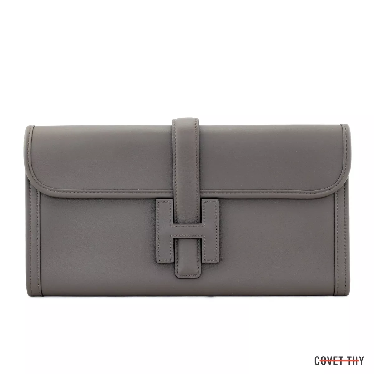 我是蜂子 fengzi - Brand new hermes jige clutch vert cypress