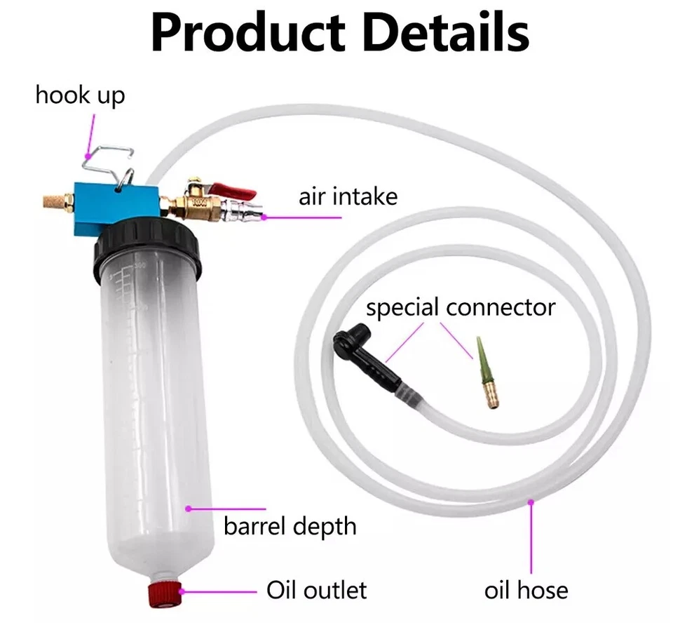 Car Fluid Oil Change Pump Equipment Tool Kit Vacuum Brake Bleeder Tank pack of 1 - Image 2 of 4