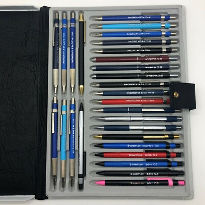 Staedtler K77 Mechanical Pencils lead holders Feinminenstifte Vintage 28 Stück