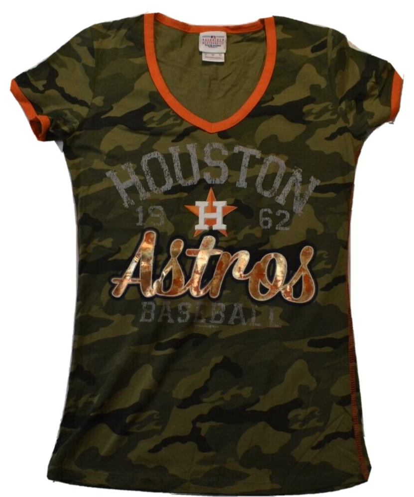 5th & Ocean Womens Houston Astros Baseball Camo Shirt New S, XL