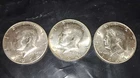 "Lot of (3) 1964 Kennedy Half Dollars - Brilliant Uncirculated BU - 90% Silver"