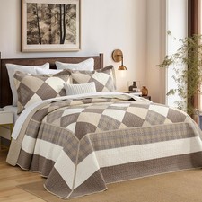 Oversized King Bedspread Quilt 128" x 120" Extra Wide 100 Cotton Lightweight