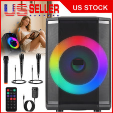9500W 8" Tiltable Bluetooth Party Speaker Heavy Bass Clear Treble Mic Lights USB