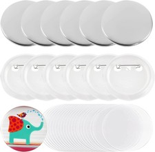 2.25 Inch Blank Button Badge Maker Pin Parts Metal Large Button Shells Plastic B